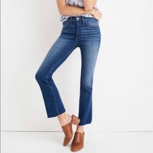 Madewell High-Rise Ankle Boot Jean Frayed Hem 27